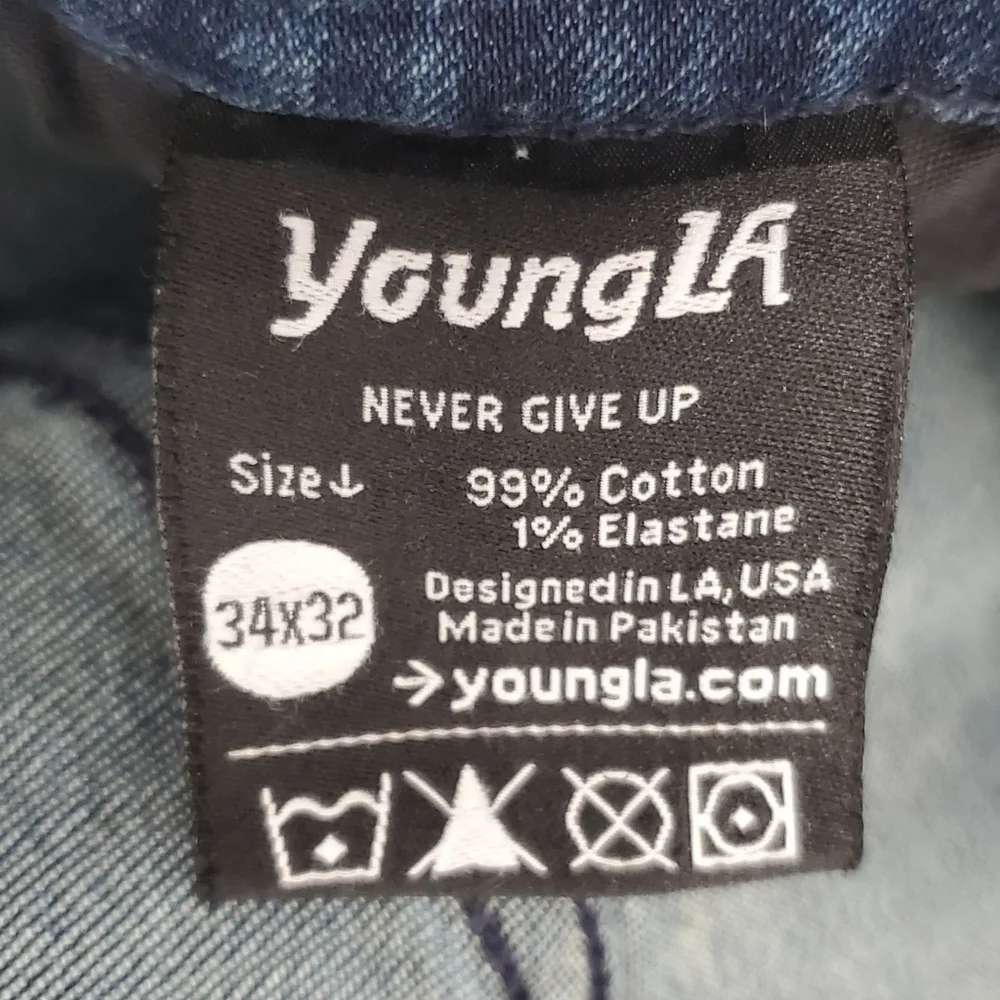 YoungLA Distressed Ankle Zip Skinny Jeans
